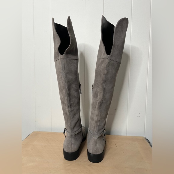 Cole Haan Valentia Gray Suede Over the Knee Boots Women's 11 Low Heel - Picture 4 of 13